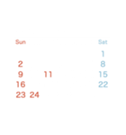 2024.7-2025【Sun】シースルー☆カレンダー（個別スタンプ：20）