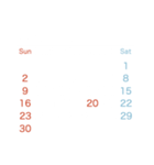 2024.7-2025【Sun】シースルー☆カレンダー（個別スタンプ：22）