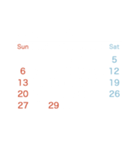 2024.7-2025【Sun】シースルー☆カレンダー（個別スタンプ：24）