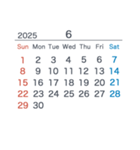 2024.7-2025【Sun】シースルー☆カレンダー（個別スタンプ：27）