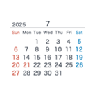 2024.7-2025【Sun】シースルー☆カレンダー（個別スタンプ：29）
