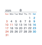 2024.7-2025【Sun】シースルー☆カレンダー（個別スタンプ：31）