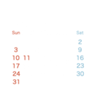 2024.7-2025【Sun】シースルー☆カレンダー（個別スタンプ：32）