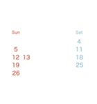 2024.7-2025【Sun】シースルー☆カレンダー（個別スタンプ：36）