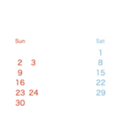 2024.7-2025【Sun】シースルー☆カレンダー（個別スタンプ：38）