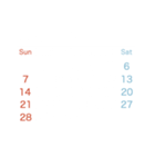 2024.7-2025【Sun】シースルー☆カレンダー（個別スタンプ：40）