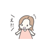 外はねヘアの女の子♡基本スタンプ（個別スタンプ：13）