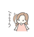 外はねヘアの女の子♡基本スタンプ（個別スタンプ：36）