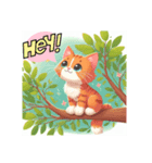 猫ネコもいにゃん レトロ風（個別スタンプ：7）