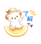 夏のシロクマさんたち（個別スタンプ：9）