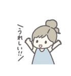 おだんごヘアの女の子♡基本スタンプ（個別スタンプ：7）