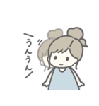 おだんごヘアの女の子♡基本スタンプ（個別スタンプ：36）