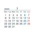 2024.7-2025【Mon】シースルー☆カレンダー（個別スタンプ：5）
