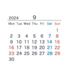 2024.7-2025【Mon】シースルー☆カレンダー（個別スタンプ：9）