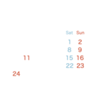 2024.7-2025【Mon】シースルー☆カレンダー（個別スタンプ：20）