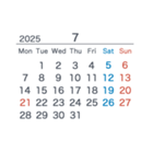 2024.7-2025【Mon】シースルー☆カレンダー（個別スタンプ：29）