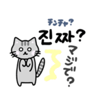 可愛い猫と韓国語（個別スタンプ：17）