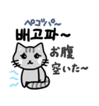 可愛い猫と韓国語（個別スタンプ：28）