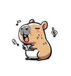 機嫌が悪いカピバラ（個別スタンプ：4）