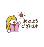 女の子たちのゆるいLINEスタンプ（個別スタンプ：1）