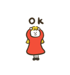 女の子たちのゆるいLINEスタンプ（個別スタンプ：21）