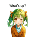 全て同じセリフ【What's up？】（個別スタンプ：5）