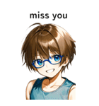 全て同じセリフ【miss you】（個別スタンプ：10）