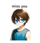 全て同じセリフ【miss you】（個別スタンプ：20）