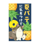 【夏のお便り】モフ猫連合の夏【デカ文字】（個別スタンプ：17）