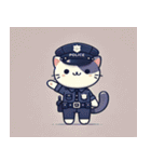 警察官のネコスタンプ（個別スタンプ：1）