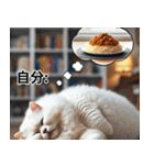 寿司・唐揚げ・焼き肉・デブ猫ミームで会話（個別スタンプ：8）