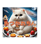 寿司・唐揚げ・焼き肉・デブ猫ミームで会話（個別スタンプ：17）