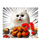 寿司・唐揚げ・焼き肉・デブ猫ミームで会話（個別スタンプ：28）