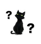 碧眼黒猫★いま何してる？スタンプ（個別スタンプ：19）