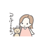 外はねヘアの女の子♡挨拶・気遣い（個別スタンプ：35）