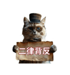 猫と四字熟語★vol.01（個別スタンプ：9）