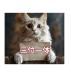 猫と四字熟語★vol.01（個別スタンプ：34）