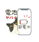 【雨•大雨】ハチワレぶーにゃん【警戒】（個別スタンプ：32）