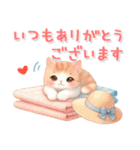 猫がいっぱい♡夏のあいさつ（個別スタンプ：7）