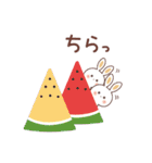 夏♪まいにち♡ふんわり うさぎ 「敬語」（個別スタンプ：36）