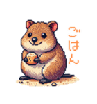 ドット絵_クアッカワラビー（個別スタンプ：22）