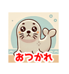 キョロキョロアザラシのLINEスタンプ（個別スタンプ：8）