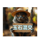 猫と四字熟語★vol.02（個別スタンプ：8）