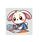 かわいいうさぎスタンプ文字なし（個別スタンプ：1）