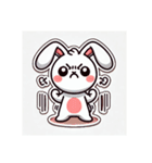 かわいいうさぎスタンプ文字なし（個別スタンプ：4）