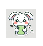 かわいいうさぎスタンプ文字なし（個別スタンプ：6）