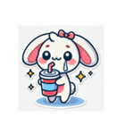 かわいいうさぎスタンプ文字なし（個別スタンプ：8）