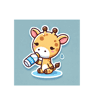 かわいいキリンスタンプ文字なし（個別スタンプ：2）