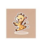 かわいいキリンスタンプ文字なし（個別スタンプ：6）