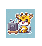 かわいいキリンスタンプ文字なし（個別スタンプ：8）